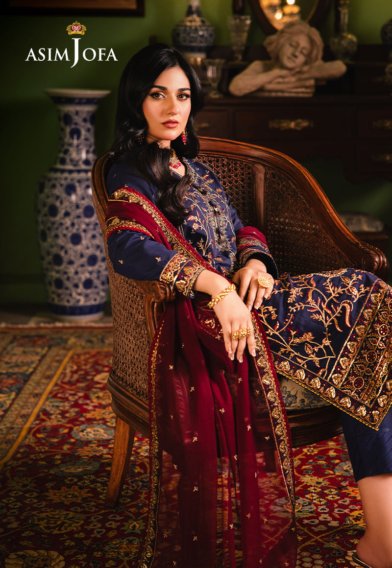 Asim Jofa Afsanay - Luxury Pret?jlp-02 Embroidered Twisted Lawn 3Pcs