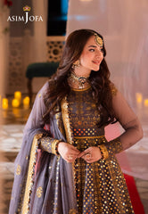 Asim Jofa Designers Limited Edition Ajcrd-10 Embroidered Net Stitched 3 Pcs