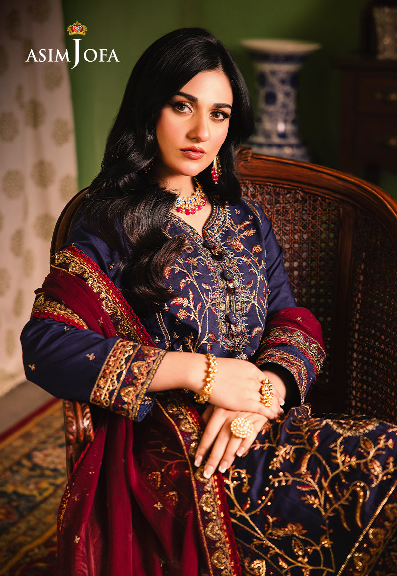 Asim Jofa Afsanay - Luxury Pret?jlp-02 Embroidered Twisted Lawn 3Pcs