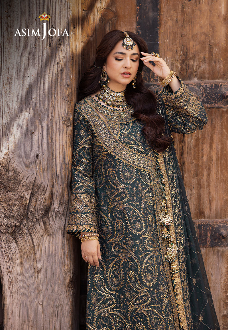 Asim Jofa Chikankari Eid '24 Ajce-03 Embroidered Paper Cotton 3 Pcs