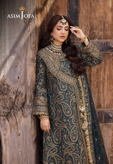 Asim Jofa Chikankari Eid '24 Ajce-03 Embroidered Paper Cotton 3 Pcs