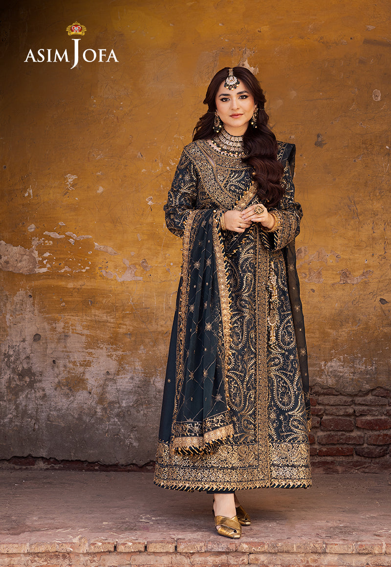 Asim Jofa Chikankari Eid '24 Ajce-03 Embroidered Paper Cotton 3 Pcs