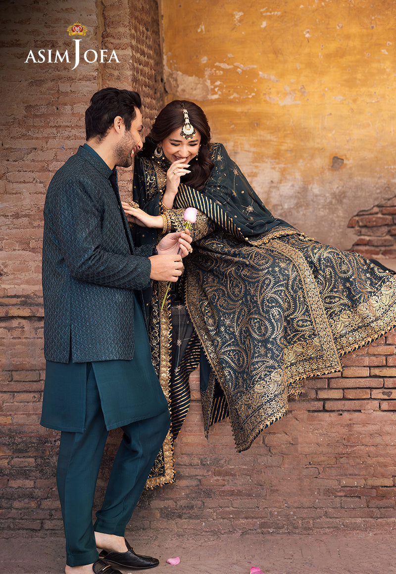 Asim Jofa Chikankari Eid '24 Ajce-03 Embroidered Paper Cotton 3 Pcs