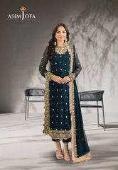 Asim Jofa Mahru, Noorie & Meerub Ajsm-31 Embroidered Chiffon 3 Pcs