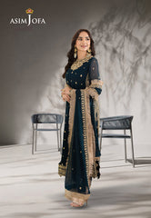 Asim Jofa Mahru, Noorie & Meerub Ajsm-31 Embroidered Chiffon 3 Pcs
