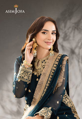 Asim Jofa Mahru, Noorie & Meerub Ajsm-31 Embroidered Chiffon 3 Pcs