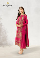 Asim Jofa Mahru, Noorie & Meerub Ajsm-28 Embroidered Silk 3 Pcs
