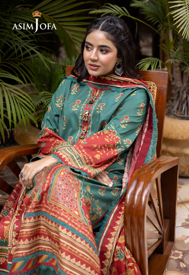 Asim Jofa Prints Collection Vol 4 Ajgb-01 Printed Lawn 3 Pcs