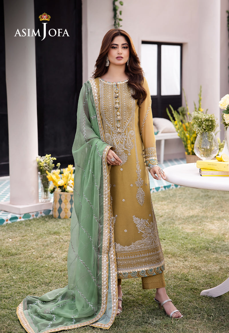 Asim Jofa Dhanak Rang Ajcf-16 Embroidered Chiffon 3 Pcs