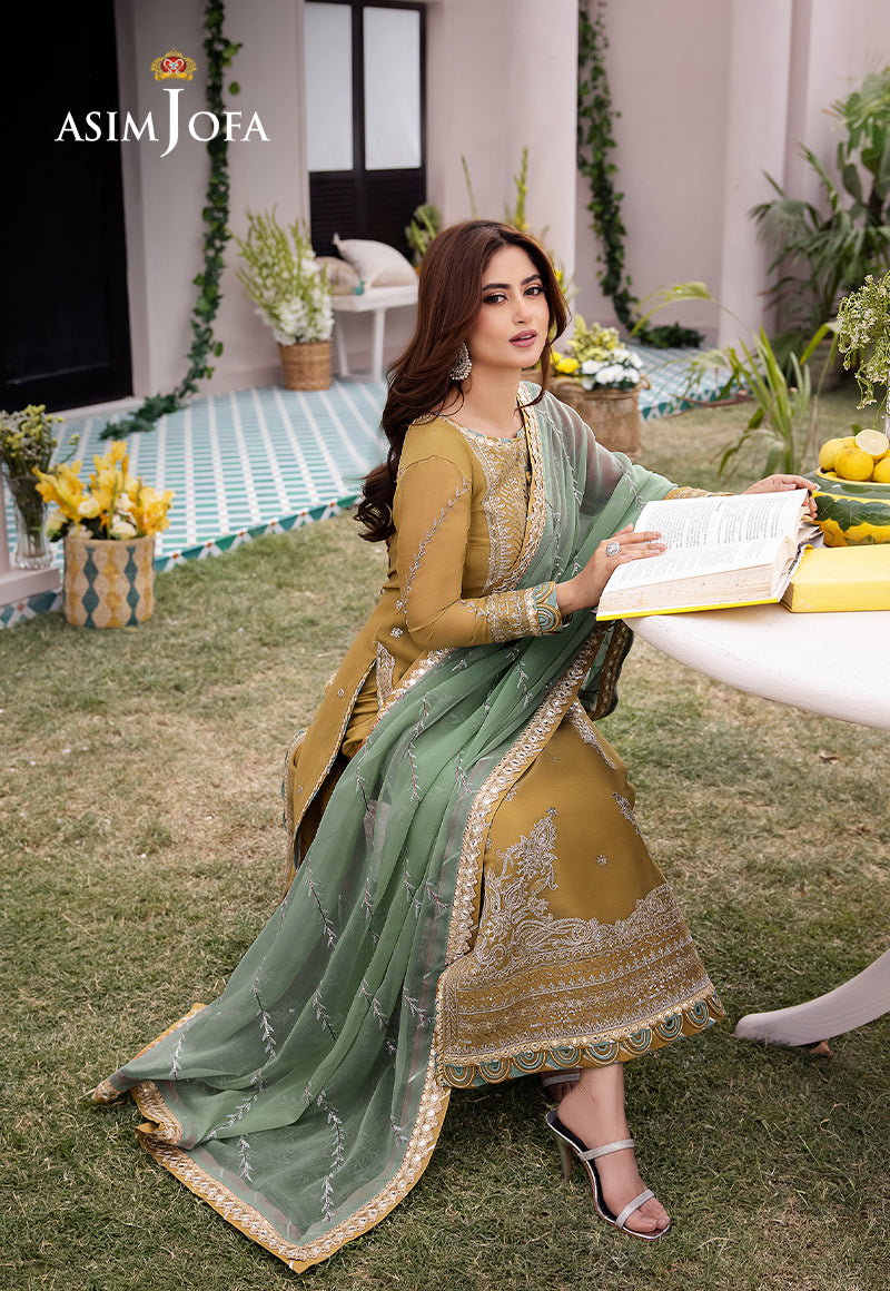 Asim Jofa Designers Limited Edition Ajcfd-16-Xs Embroidered Chiffon 3 Pcs