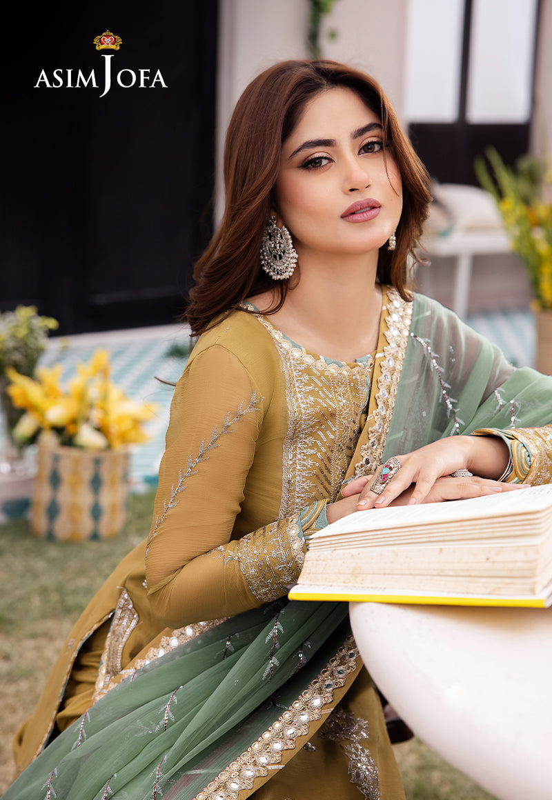 Asim Jofa Designers Limited Edition Ajcfd-16-Xs Embroidered Chiffon 3 Pcs