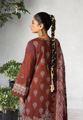 Asim Jofa Rania Jofa Jacquard Festive Ajra-18 Embroidered Lawn 3 Pcs
