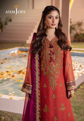 Asim Jofa Dhanak Rang Ajcf-24 Embroidered Chiffon 3 Pcs