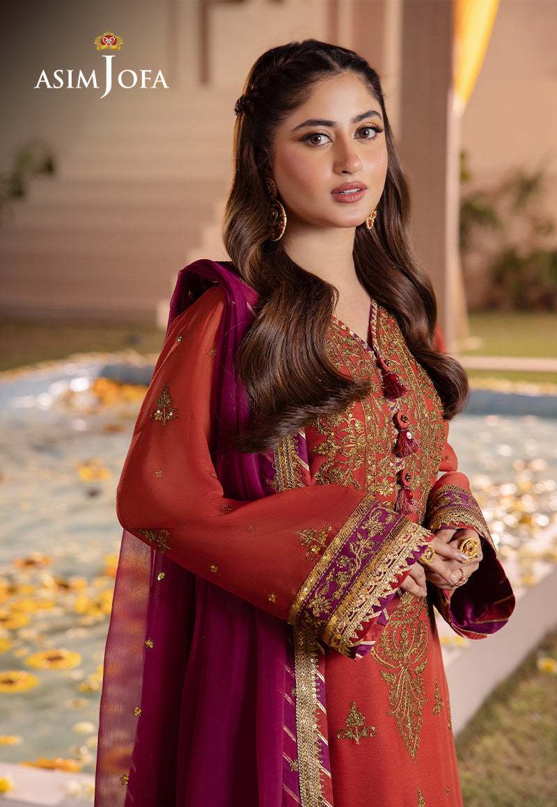 Asim Jofa Dhanak Rang Ajcf-24 Embroidered Chiffon 3 Pcs