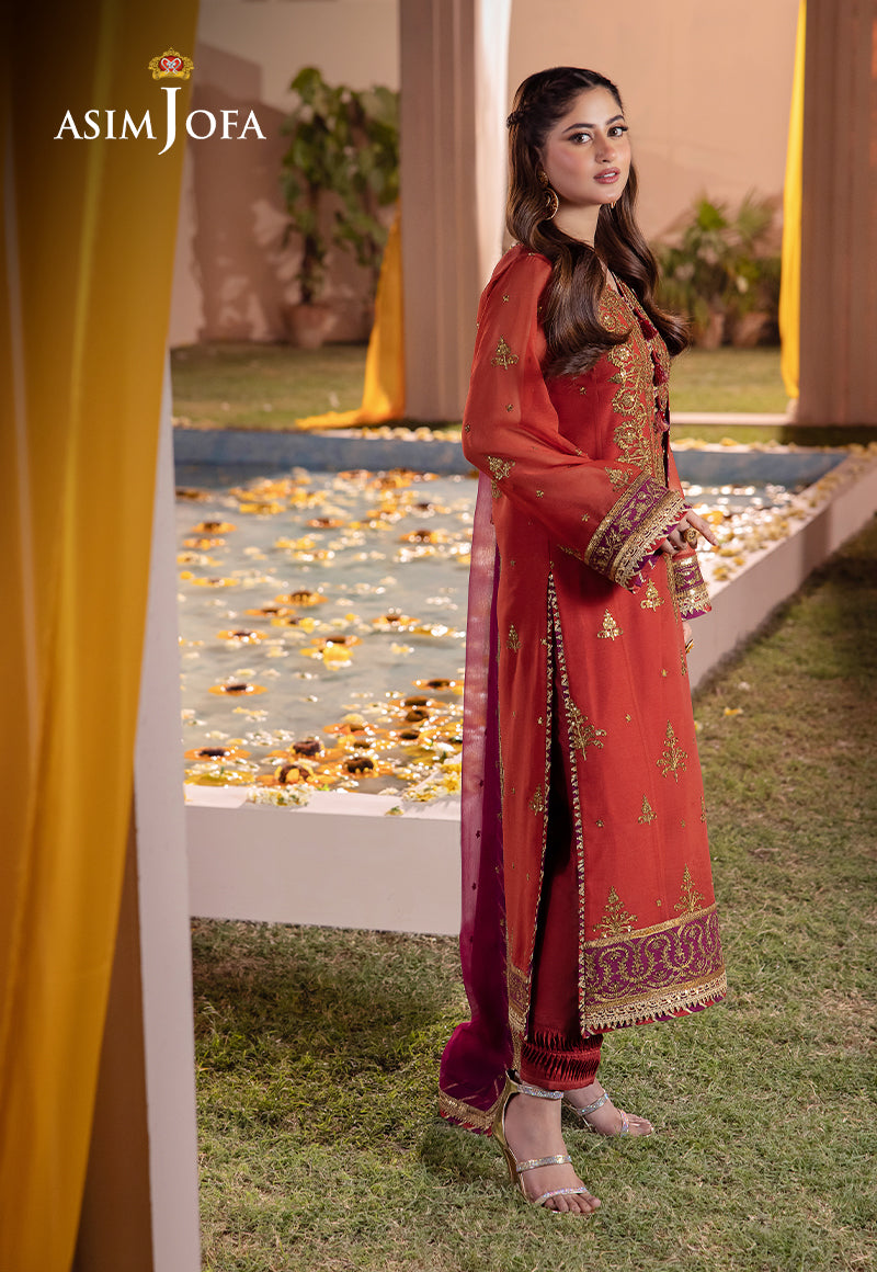 Asim Jofa Dhanak Rang Ajcf-24 Embroidered Chiffon 3 Pcs