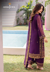 Asim Jofa Designers Limited Edition Ajcfd-08 Embroidered Chiffon  3 Pcs