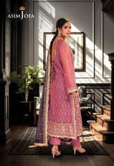 Asim Jofa Chamkeeli Ajkk-24 Embroidered Chiffon 3 Pcs