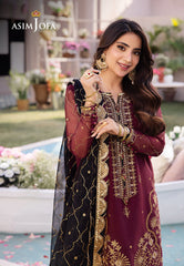 Asim Jofa Dhanak Rang Ajcf-18 Embroidered Chiffon 3 Pcs