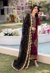 Asim Jofa Dhanak Rang Ajcf-18 Embroidered Chiffon 3 Pcs