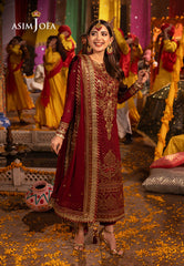 Asim Jofa Chamak Damak Pret Ajcdp-04 Embroidered Stitched 3 Pcs