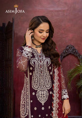 Asim Jofa Dastaan Ajda-01 Embroidered Chiffon 3 Pcs