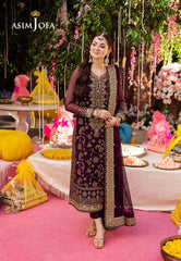 Asim Jofa Jag Mag Ajmj-02 Embroidered Chiffon 3 Pcs