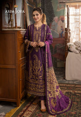 Asim Jofa Rania Spring Summer Ajnr-12 Embroidered Cambric 3 Pcs