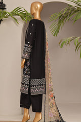 Sada Bahar Stitched 3 Piece Luxury Emb Festive Vol-04 Collection'2024-MK-06-Black