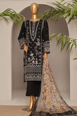 Sada Bahar Stitched 3 Piece Luxury Emb Festive Vol-04 Collection'2024-MK-06-Black