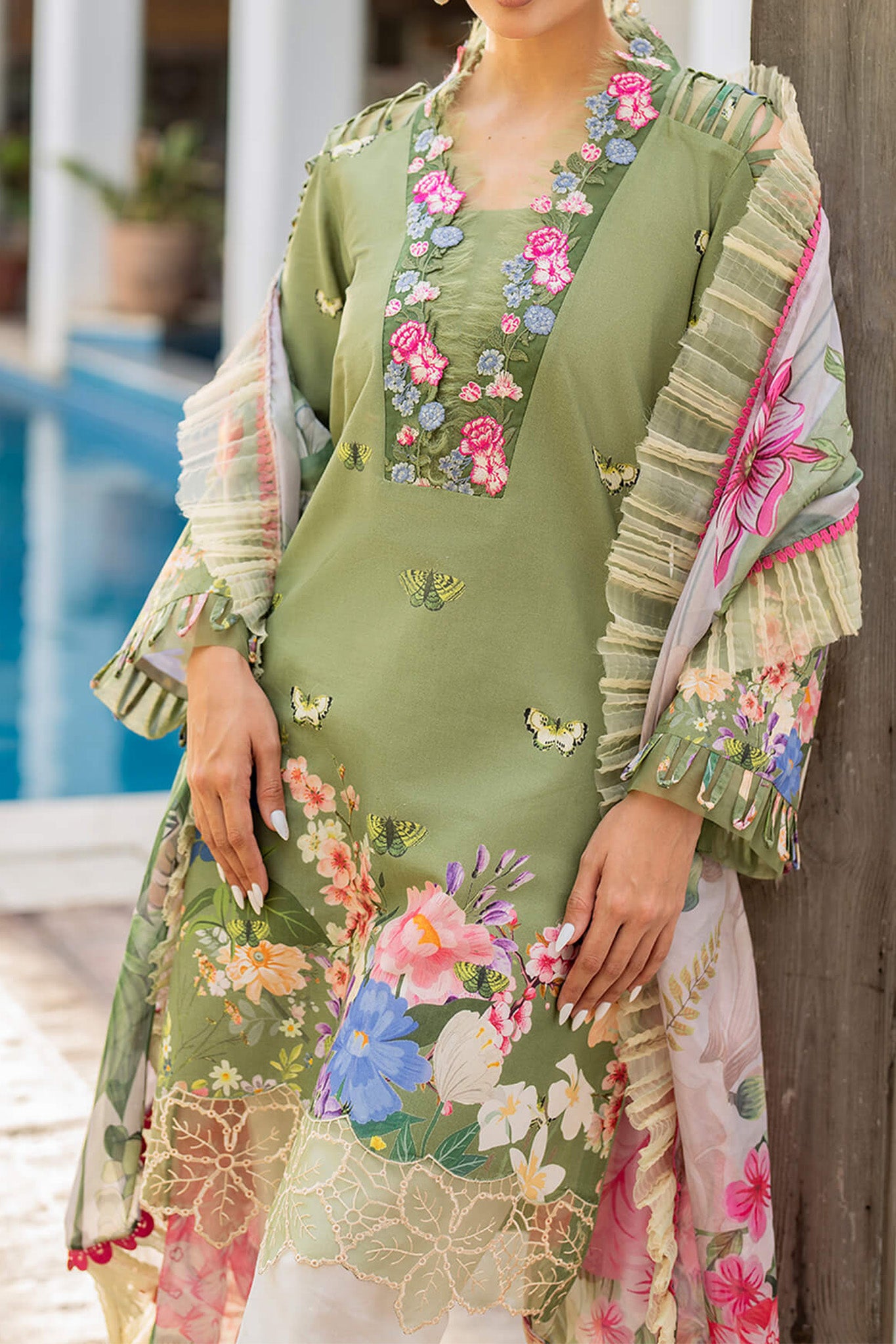 Meraki By Asifa Nabeel Unstitched 3 Piece Digital Printed Lawn Vol-02 Collection'2024-MK-07-Meyna
