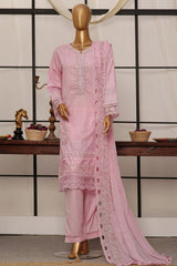 Sada Bahar Stitched 3 Piece Luxury Emb Festive Vol-03 Collection'2024-MK-11-Pink