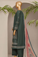 Sada Bahar Stitched 3 Piece Luxury Emb Festive Vol-04 Collection'2024-MK-15-Green