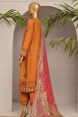 Sada Bahar Stitched 3 Piece Luxury Emb Festive Vol-04 Collection'2024-MK-16-Orange