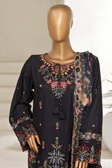 Sada Bahar Stitched 3 Piece Luxury Emb Spring Vol-05 Collection'2025-MK-42-Black