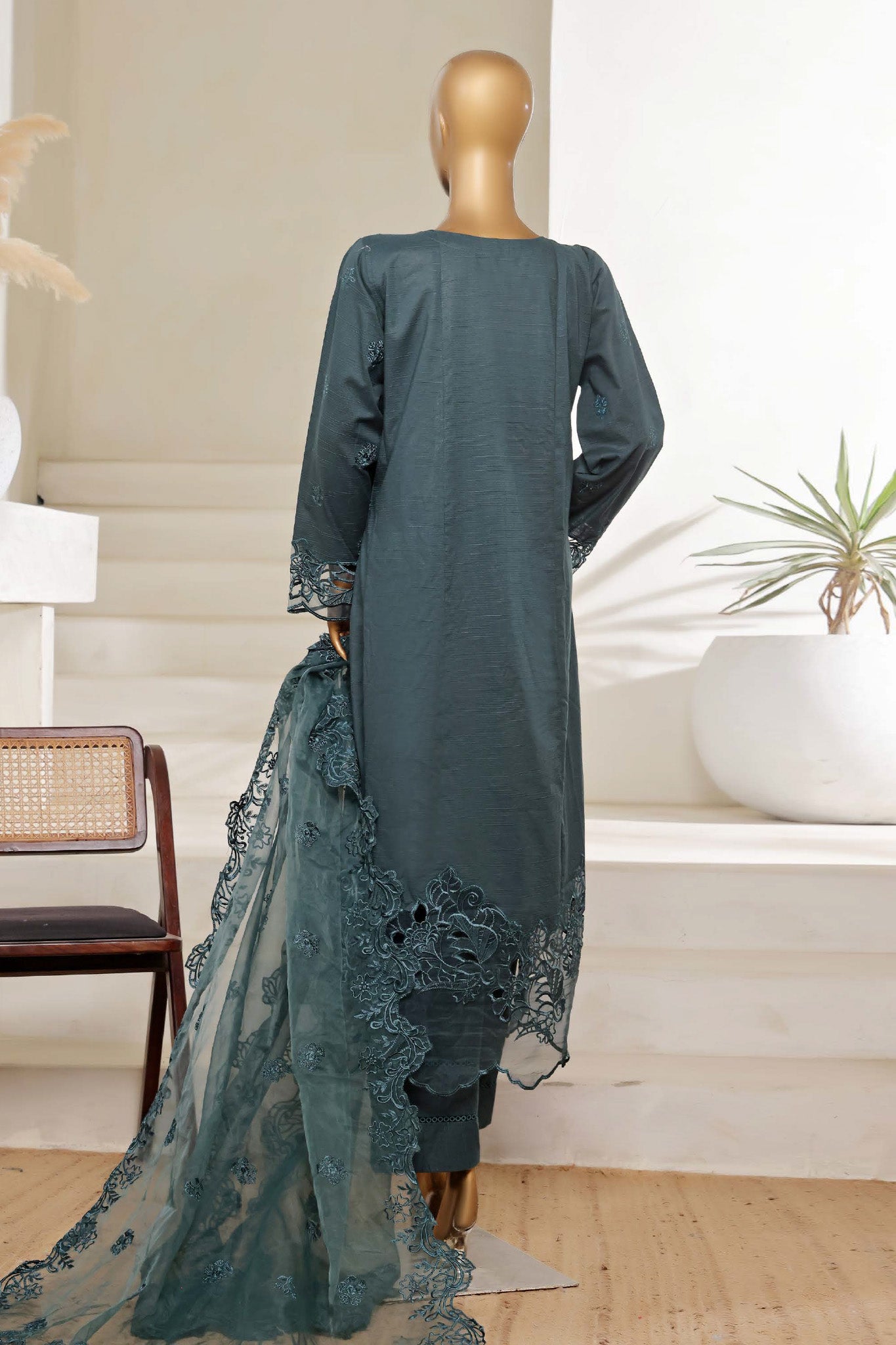 Sada Bahar Stitched 3 Piece Luxury Emb Spring Vol-05 Collection'2025-MK-43-Green