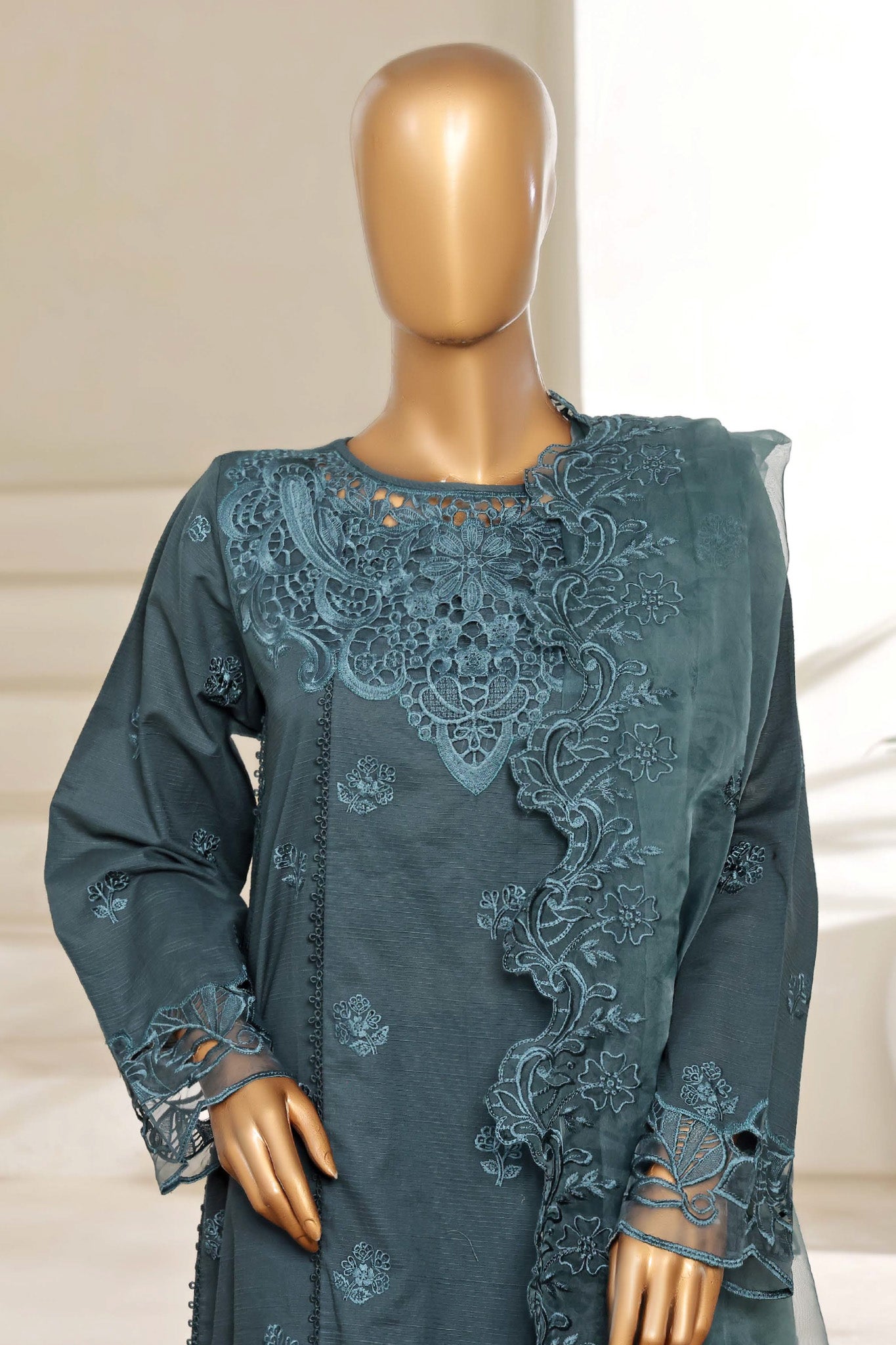 Sada Bahar Stitched 3 Piece Luxury Emb Spring Vol-05 Collection'2025-MK-43-Green