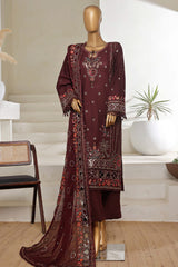 Sada Bahar Stitched 3 Piece Luxury Emb Spring Vol-05 Collection'2025-MKB-32-Brown