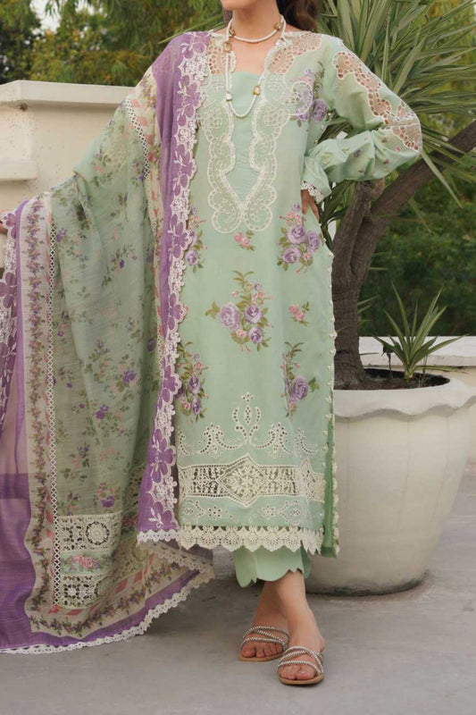 Manara Unstitched 3 Piece Luxury Emb Lawn Collection'2024-ML-03-Amalia