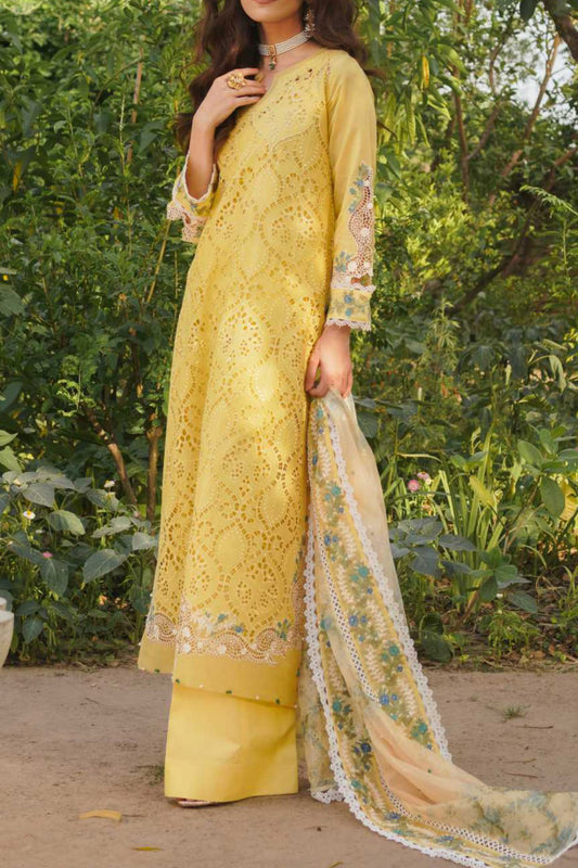 Manara Unstitched 3 Piece Luxury Emb Lawn Collection'2024-ML-05-Nehaal