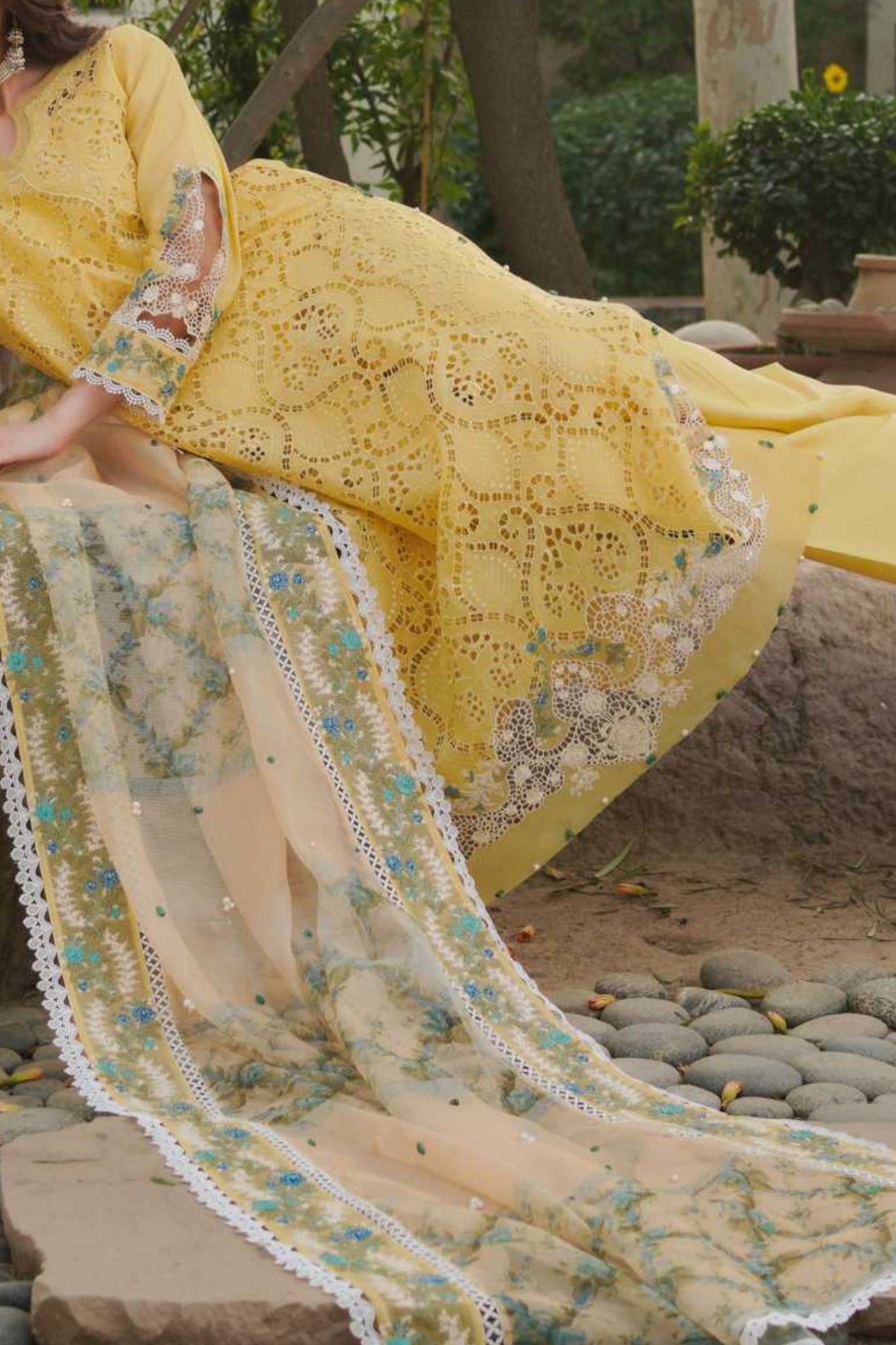 Manara Unstitched 3 Piece Luxury Emb Lawn Collection'2024-ML-05-Nehaal