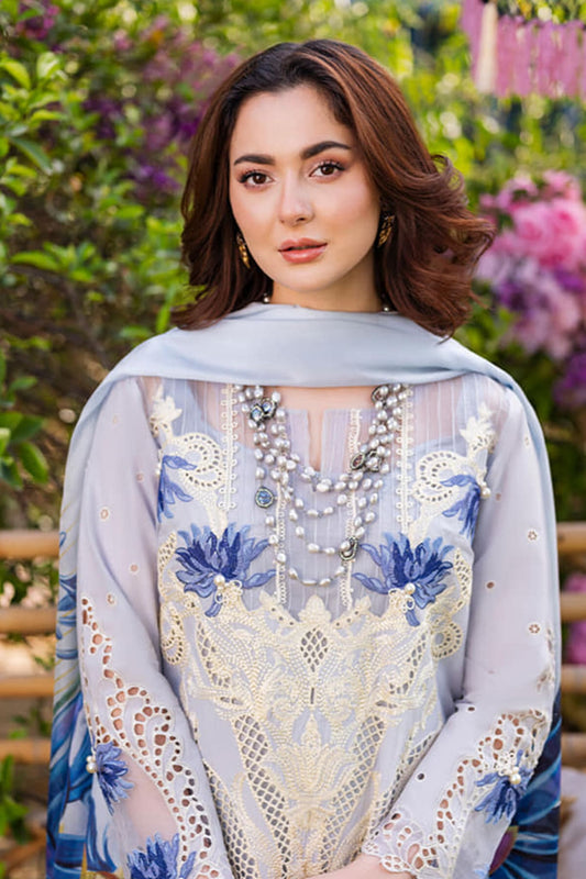 Manara by Maria Asif Baig Unstitched 3 Piece Luxury Lawn Collection'2023-ML-05-Lorena