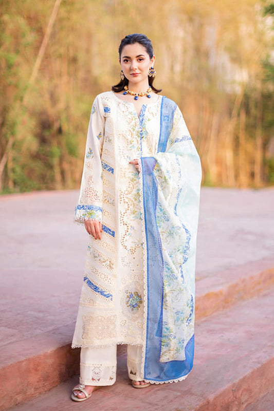 Manara by Maria Asif Baig Unstitched 3 Piece Luxury Lawn Collection'2023-ML-08-Eva