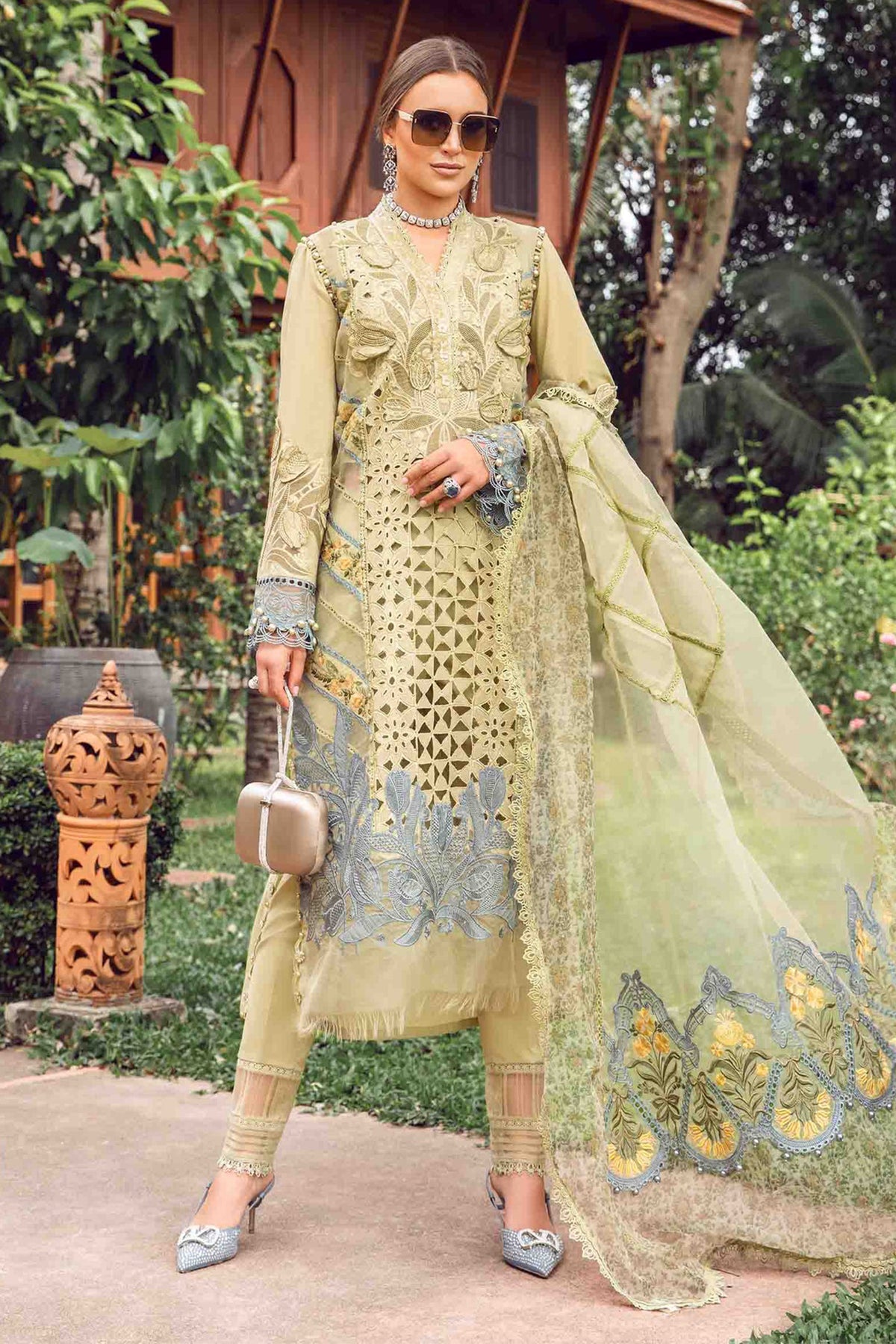 Maria B Unstitched 3 Piece Luxury Emb Lawn Eid 2 Collection'2024-ML-10