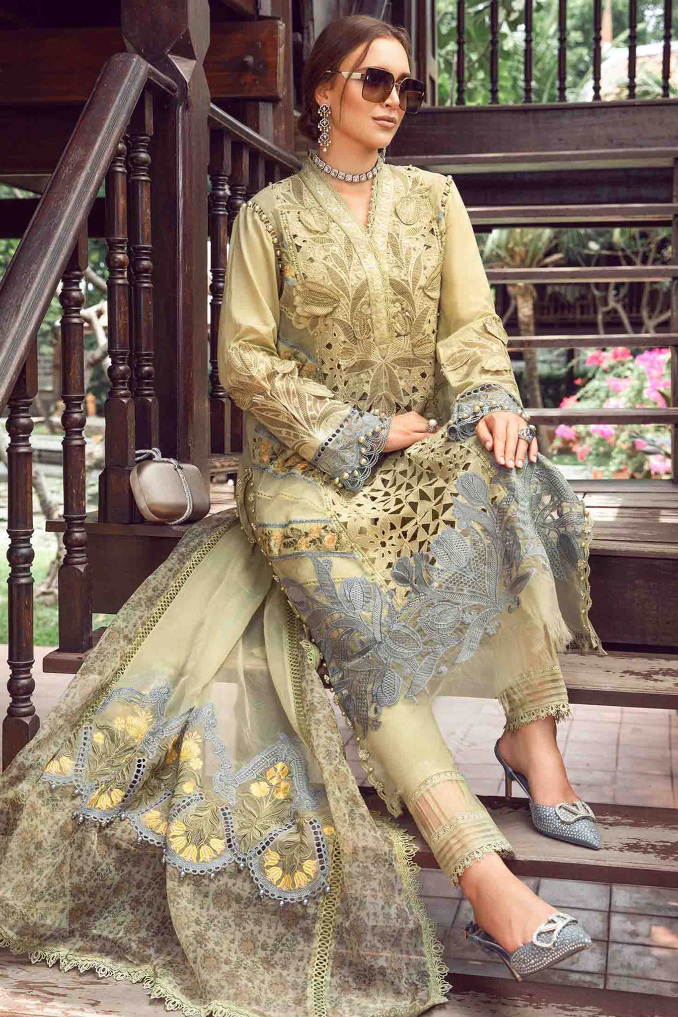 Maria B Unstitched 3 Piece Luxury Emb Lawn Eid 2 Collection'2024-ML-10