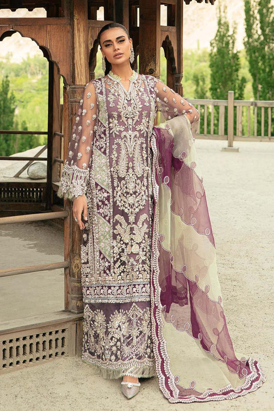 Marwa by Maryam Hussain Unstitched 3 Piece Wedding Collection'2023-MLF-05-Almas