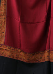 Mominas Jacquard Patchwork Shawl - Maroon & Black Border - Mominas - Mominas
