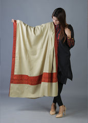 Mominas Mominas Jacquard Patchwork Shawl - Beige (Same Border)