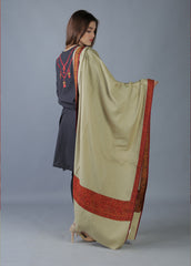 Mominas Mominas Jacquard Patchwork Shawl - Beige (Same Border)