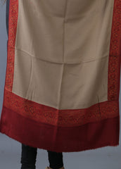 Mominas Mominas Jacquard Patchwork Stole or Muffler - Grey & Maroon Border
