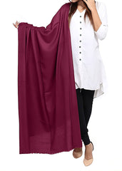 Mominas Plain Pashmina Shawl - Magenta